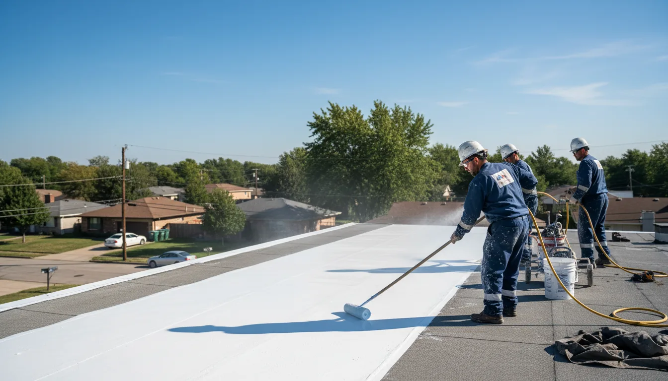 Commercial roof coating in Glasford, IL near me
